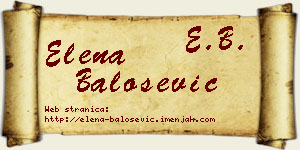Elena Balošević vizit kartica